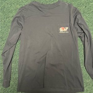 Vineyard Vines long sleeve men’s lacrosse whale tee- navy blue